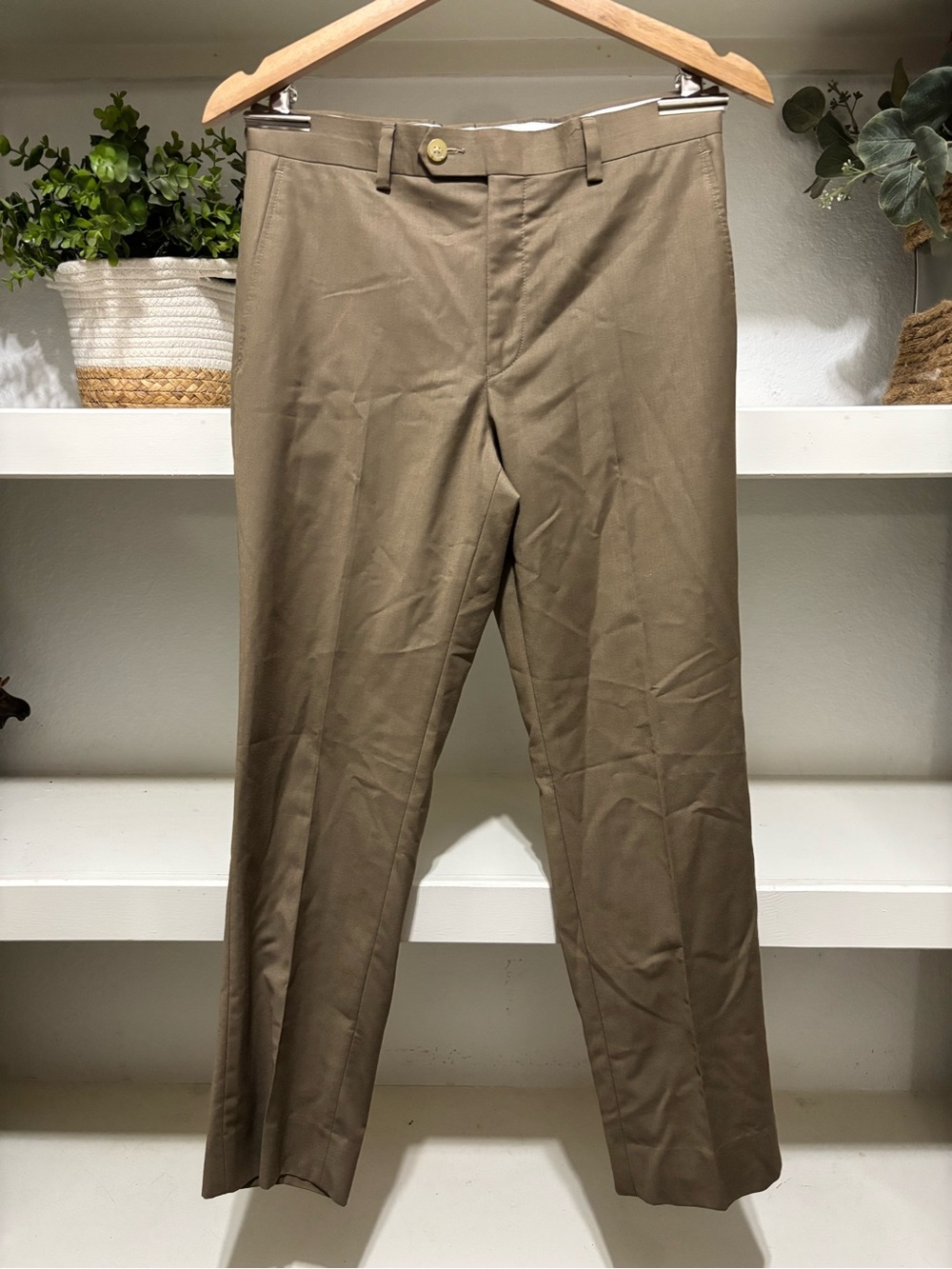 Ralph Lauren Men's Khaki Straight-Leg Chinos - Olive Brown